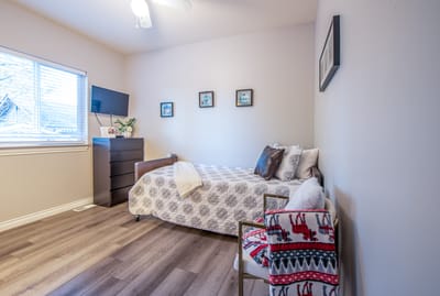 Cozy resident room with modern furnishings