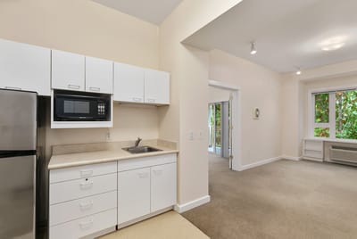 Bright, spacious kitchenette in a living area