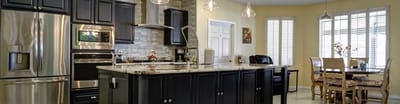 A bright and inviting kitchen space in a care home