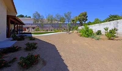 Outdoor space with landscaped garden area
