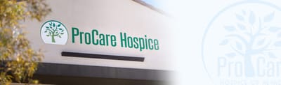 Signage displaying ProCare Hospice of Nevada