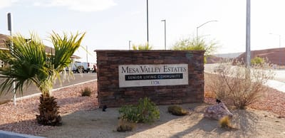 Signage for Mesa Valley Estates Senior Living Community