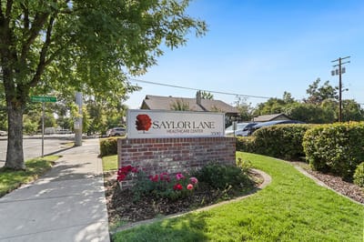 Exterior signage at Saylor Lane Health Care Center