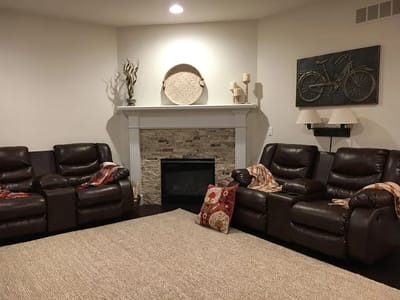 Cozy living room with comfortable seating and decor