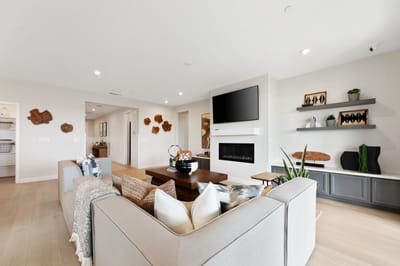 Cozy living room area with modern decor and furnishings