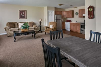 Bright interior of a resident living space