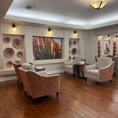 Comfortable seating area in a modern interior