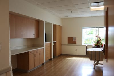Interior shot of a resident room with furniture