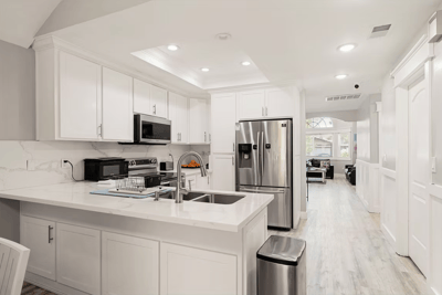 Bright and modern kitchen interior