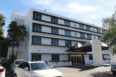 Exterior view of Jackson Gardens Health & Rehabilitation Center