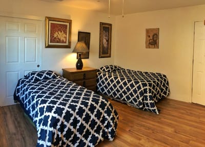 Interior view of a shared resident room with beds