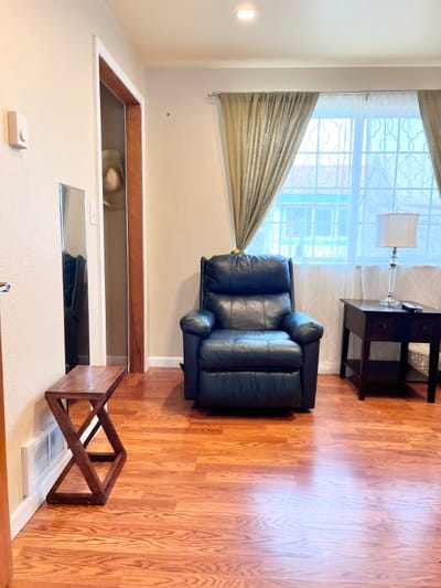 A cozy seating area in a facility interior