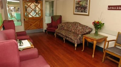 Cozy common area with seating and decor
