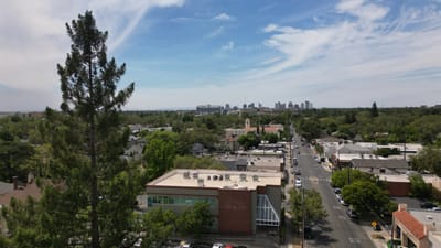 Aerial view of the Mercy McMahon Terrace facility and surrounding area