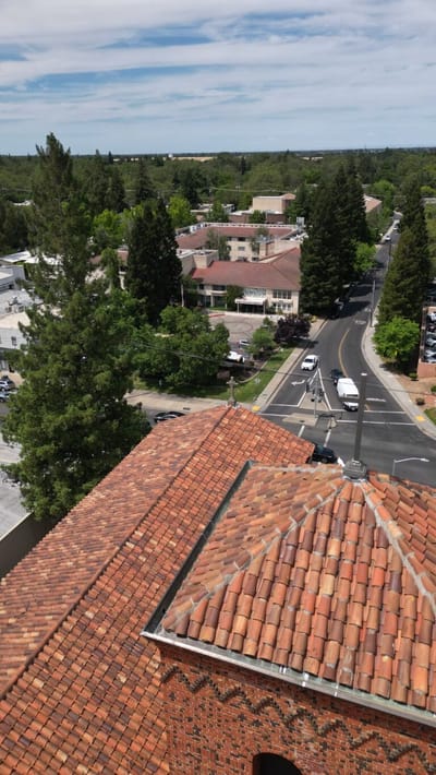 Aerial view of Mercy McMahon Terrace and surrounding area