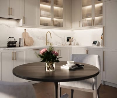 Modern kitchen area with elegant decor