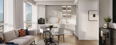 Modern living area in a senior apartment