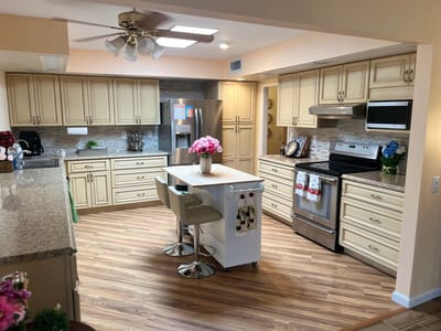 Bright and inviting kitchen space with modern appliances