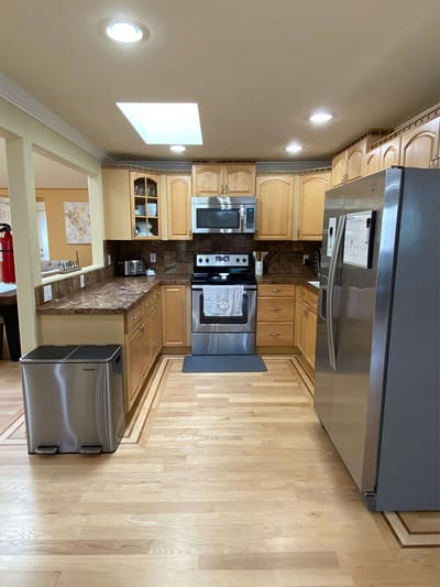 Modern kitchen in a senior living facility