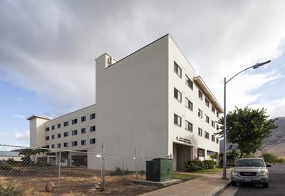 Exterior view of the senior apartments building