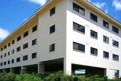 Exterior view of the senior apartments building