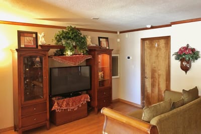 Cozy interior of a common area with furniture