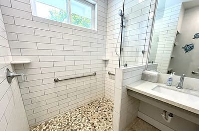 Modern bathroom in a senior living facility