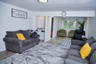 Cozy common area with comfortable seating and decor