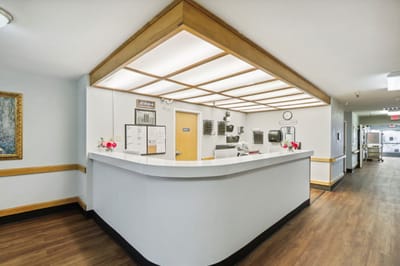 Reception area of a nursing home