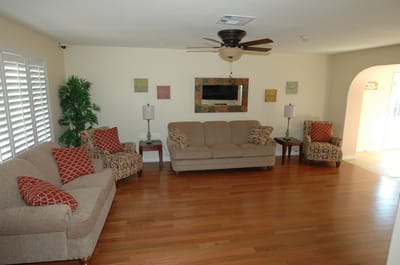 Interior view of a welcoming lounge area