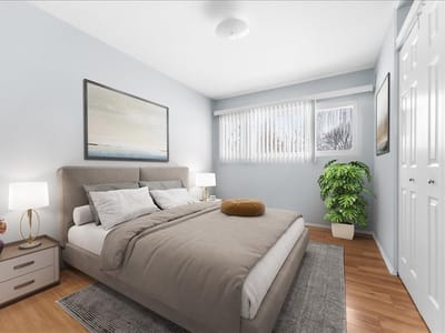 Stylish bedroom setup with modern decor