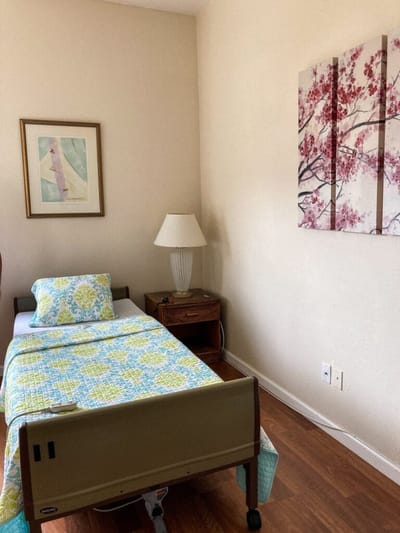 Interior of a cozy resident bedroom