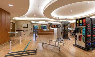 Interior view of a rehabilitation therapy room