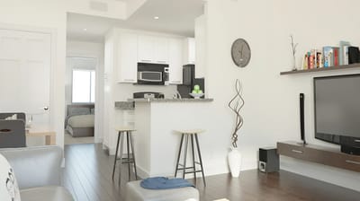 Bright and modern interior of an apartment unit