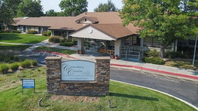 Entrance of Canterbury Gardens assisted living facility