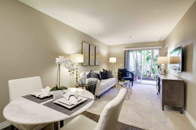 Modern interior of a living space in a senior facility.