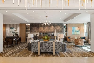 Bright and welcoming lobby area with modern decor