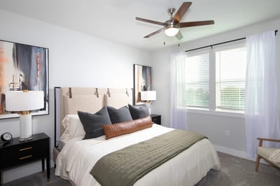 Welcoming private bedroom with stylish decor