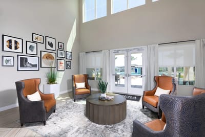 Bright common area with comfortable seating