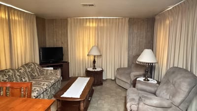 Cozy living room setup with comfortable seating
