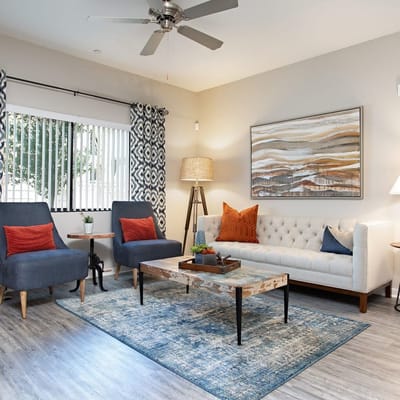 Cozy living room area with comfortable seating