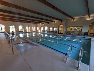 Indoor swimming pool with natural light