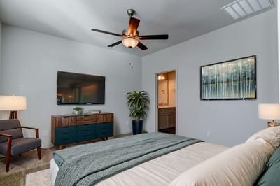 Cozy private resident room with modern decor