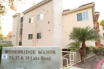 Exterior view of Woodbridge Manor building