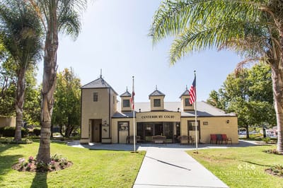 Exterior view of Canterbury Court Senior Apartments