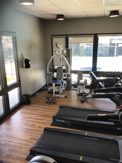 Well-equipped fitness area with exercise machines