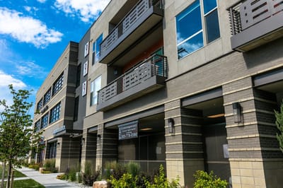 Exterior view of a modern assisted living facility