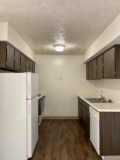 Kitchen area in a senior living facility