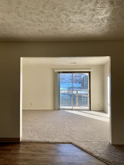 Bright interior space with large window