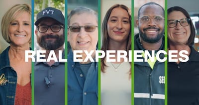 Group of diverse people smiling together